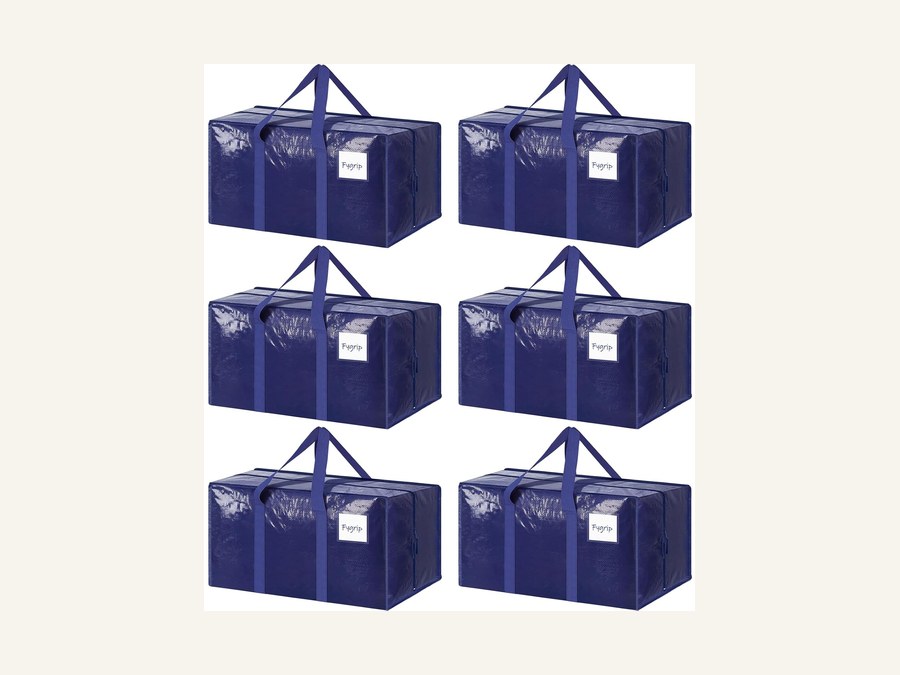 Heavy duty zip storage and moving bags that fold flat