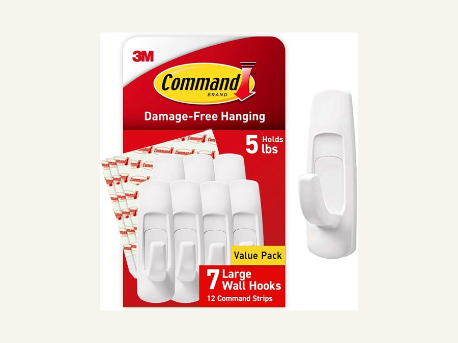 Damage-free adhesive utility hooks for coats and bags