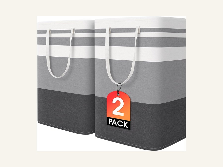 Large collapsible laundry baskets with handles